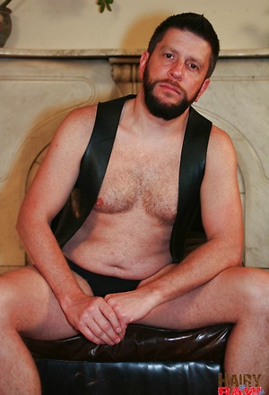 Dark haired gay Randy Scott wanking off his dick by Hairy and Raw image 20
