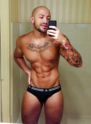 33yo pornstar Jordano Santoro shows his perfect body and big cock
