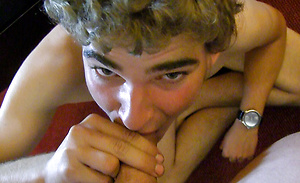 Blond czech boy sucking cock and gets his ass fucked