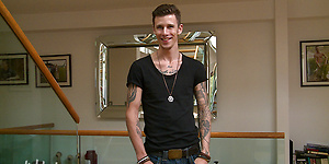 Tall & Tattood Straight Lad Damian jacking off