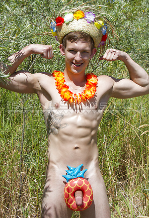 Bubble Butt Grant is Back! Tall Muscle Twink Skinny Dips, Pees, Opens Hole x2 and Busts a Big Load Only Here!