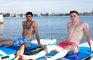 Gay rowers Jay Tee & Leeroy Jones engage in anal action after practice by Nextdoor Buddies image 3