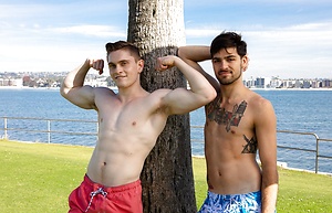 Gay rowers Jay Tee & Leeroy Jones engage in anal action after practice by Nextdoor Buddies image 4
