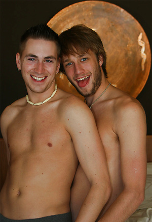 Dirty students Wade & Josh B have rough anal sex after taking a shower by Nextdoor Buddies image 1