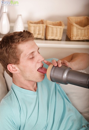 Zach Ball masturbating with his fleshlight.