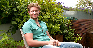 Handsome Straight Lad Aaron Strips on the Roof and gets Covered in Cum!