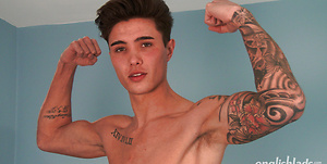Straight Athletic Casias Reveals His Lean Ripped Body, Massive Uncut Cock and Cums!