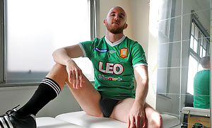 Aussie boy Dylan Anderson stripping and stroking